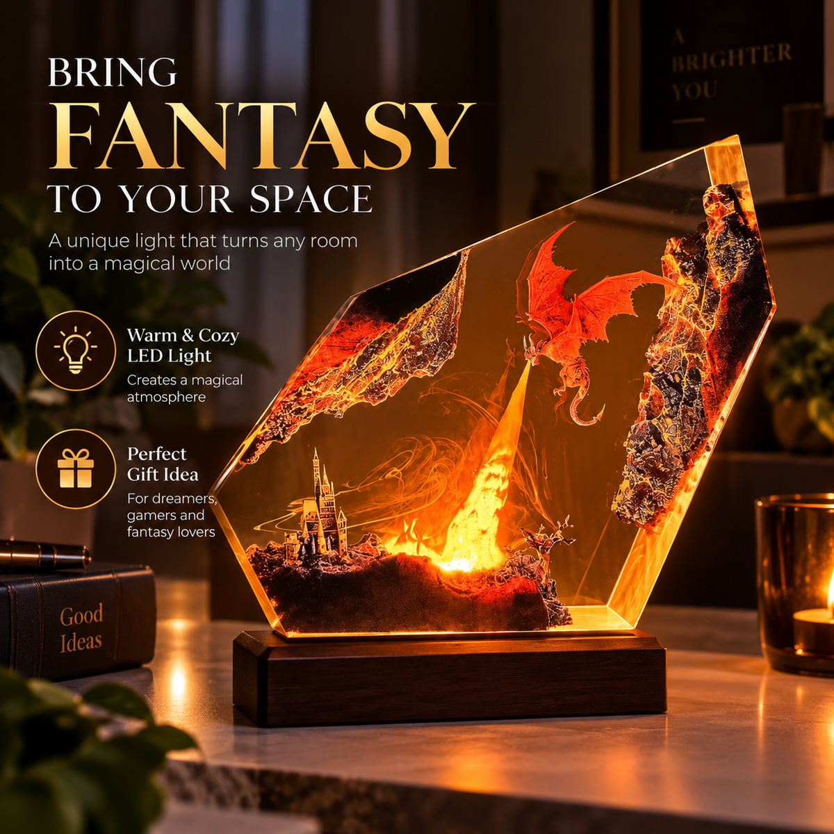 Fire Dragon Halloween Lamp By Adery