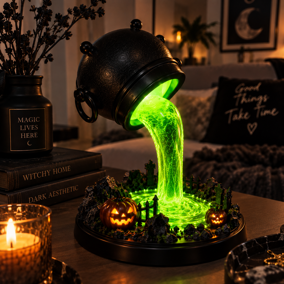 Witch Cauldron Lamp By Adery