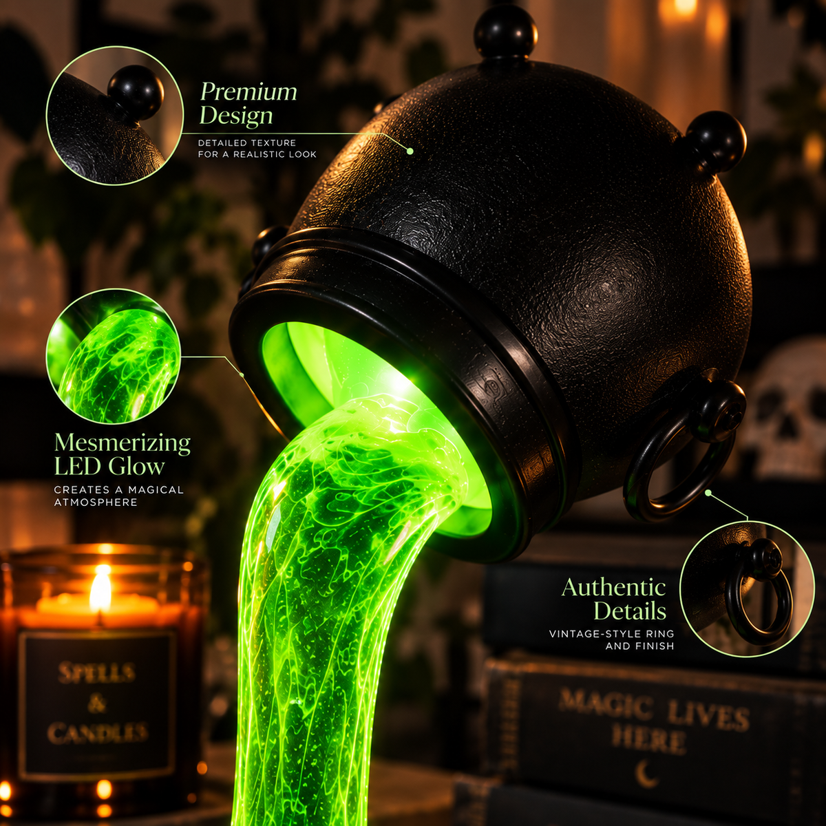 Witch Cauldron Lamp By Adery