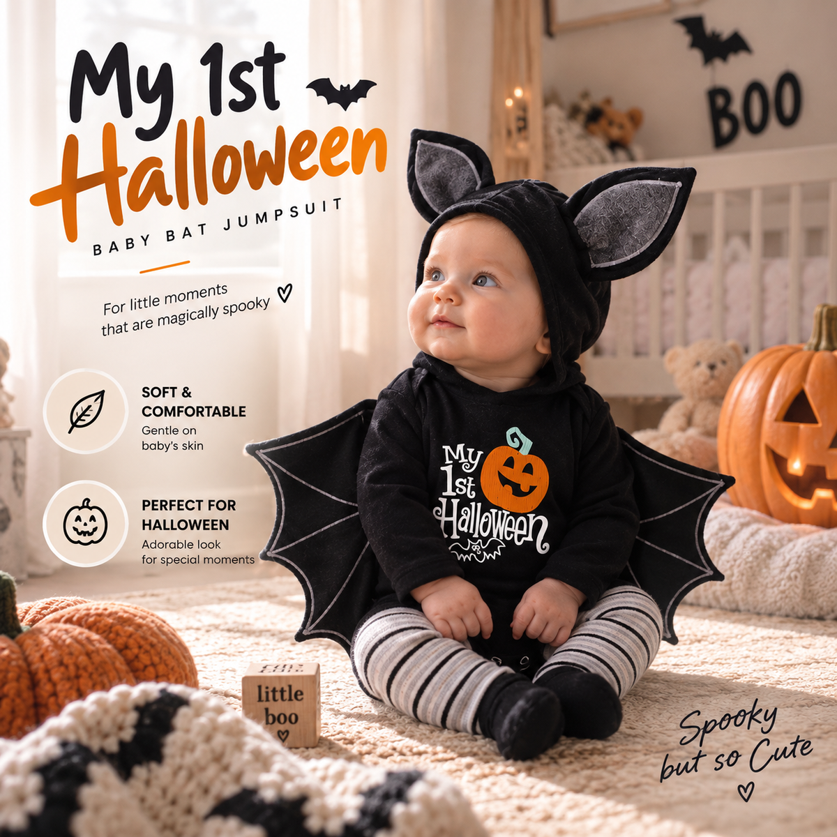 Baby Halloween Bat Costume By Adery
