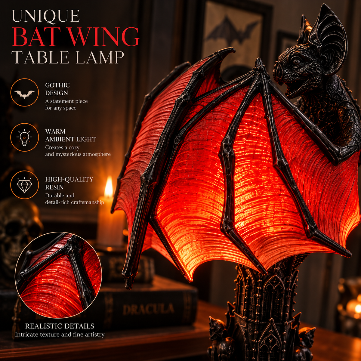 Bat Halloween Lamp By Adery
