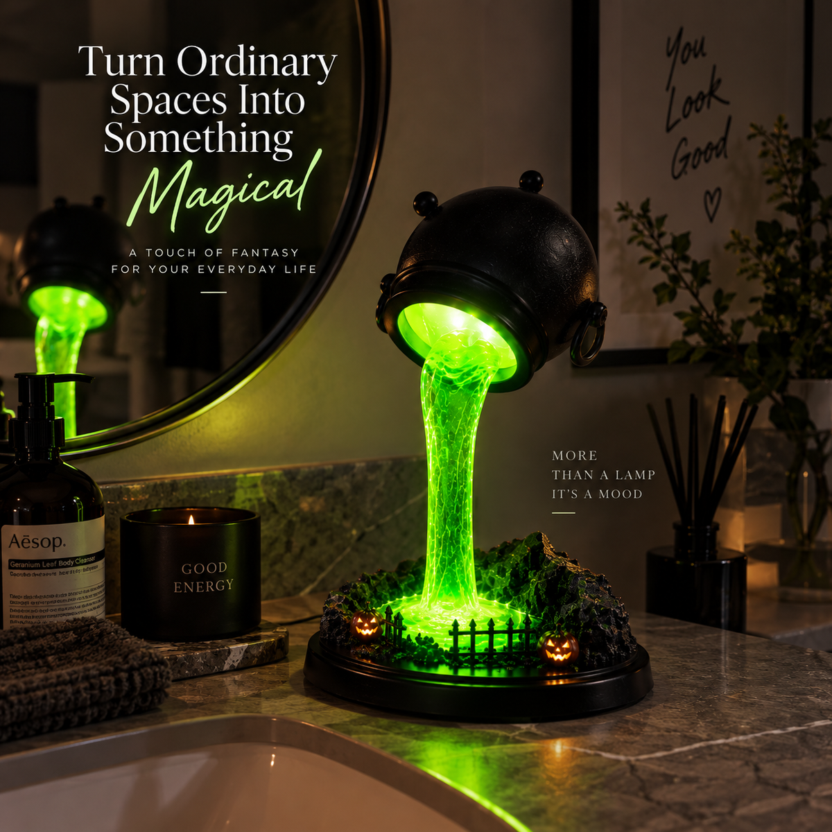 Witch Cauldron Lamp By Adery