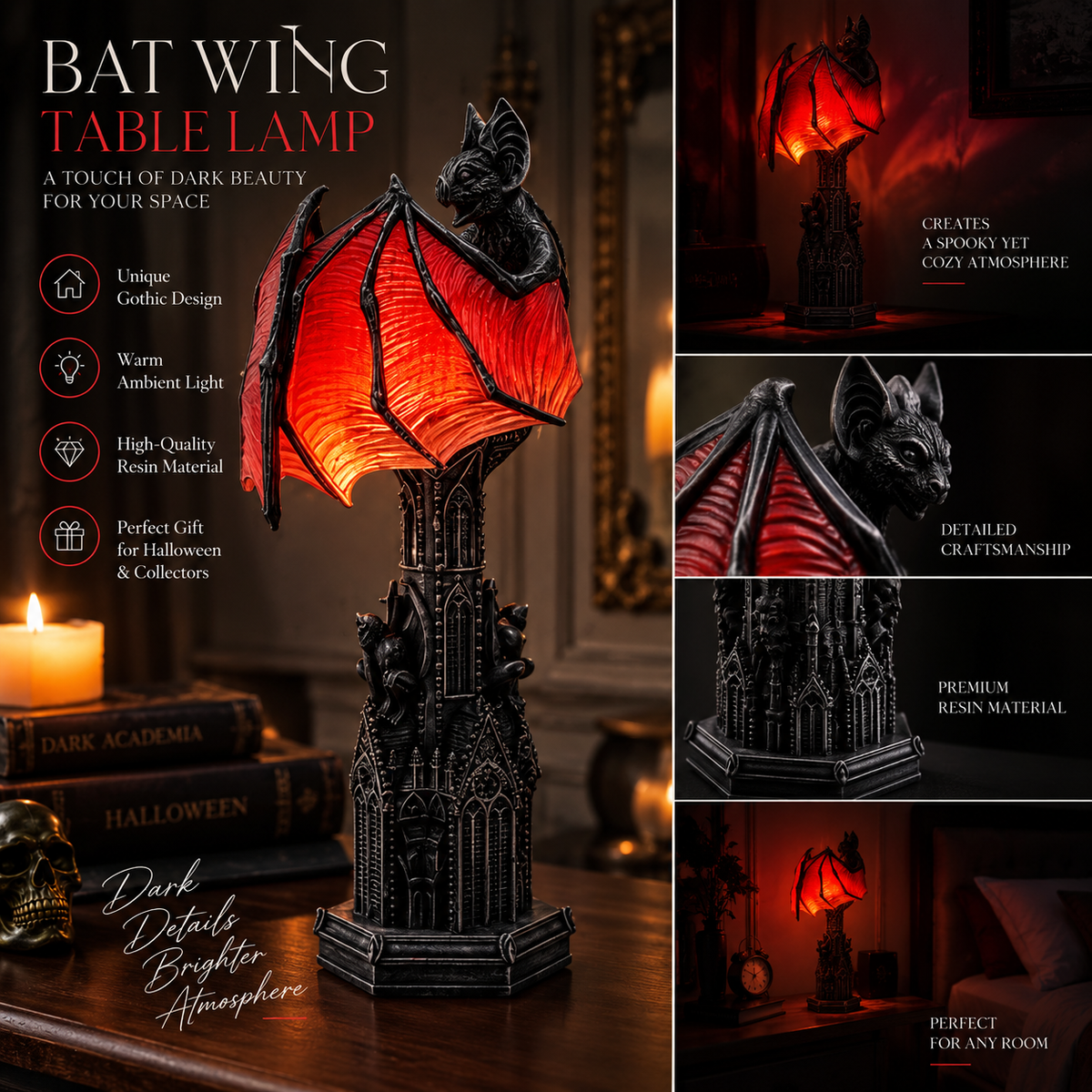 Bat Halloween Lamp By Adery
